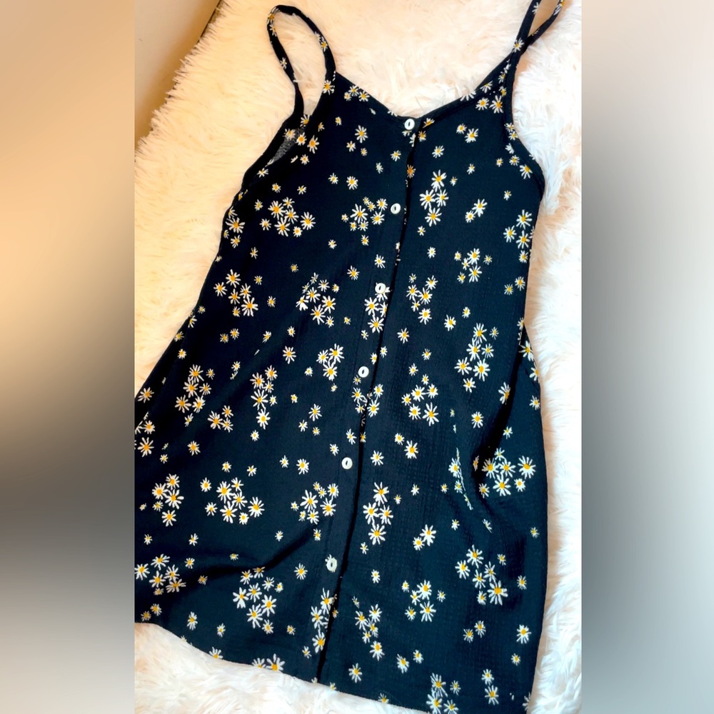 Black floral summer dress